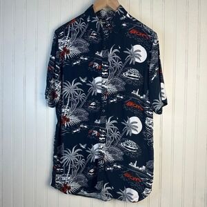 The Boys Amazon Original Hawaiian Shirt Palm Tree Print Mens Size Medium